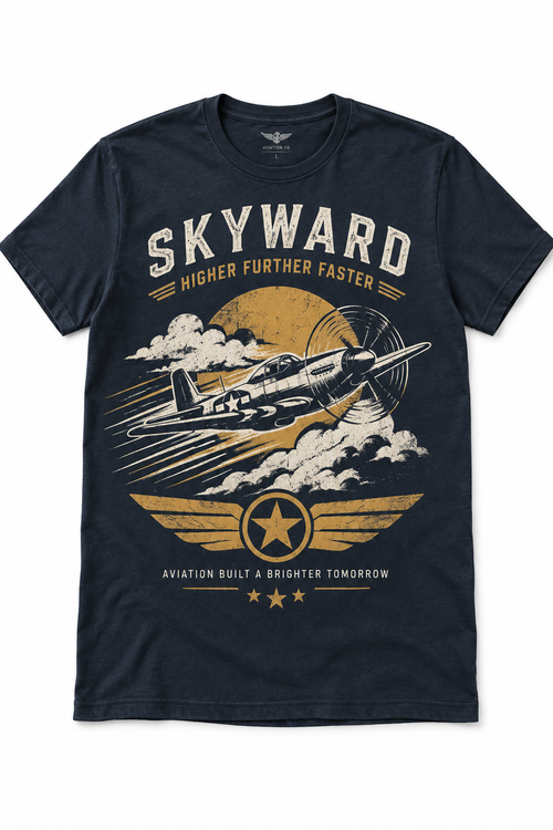 Aero Aviation T-Shirt with vintage aircraft graphic